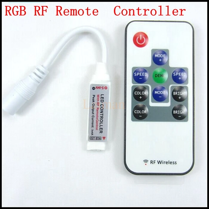

DC5-24V Mini 10key RF Wireless Remote Switch Controller With Mini LED Dimmer For Flexible Tape RGB 5050/3528 LED Strip Light
