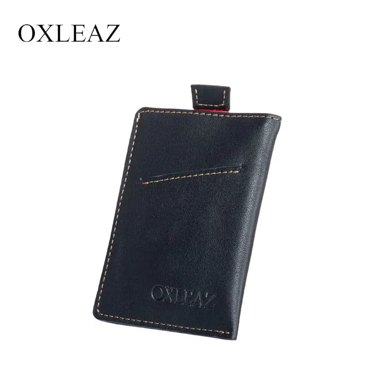 OXLEAZ мини винтажный rfid-блок кредитница мужская Тонкая натуральная кожа бизнес в