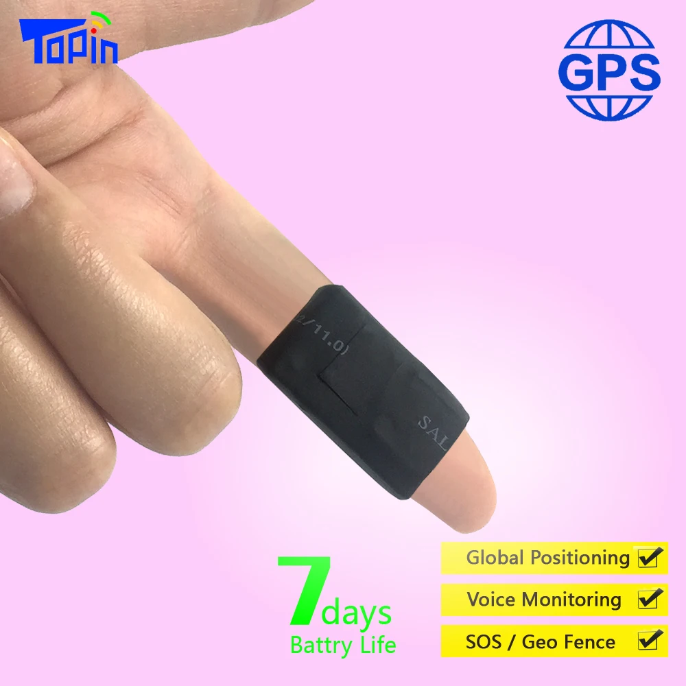 TOPIN Mini Built in Microphone GPS Tracker SOS Real time Call Tracking Playback APP Monitor For