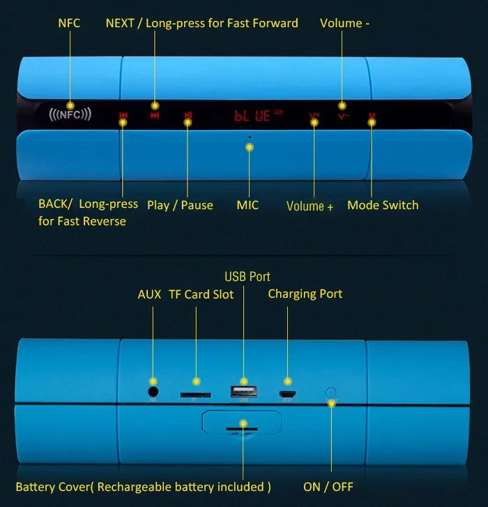 Yoteen bluetooth-динамик для IPhone Android Портативный беспроводной FM HIFI динамик KR8800 стереофонические громкоговорители Бас Звук бар