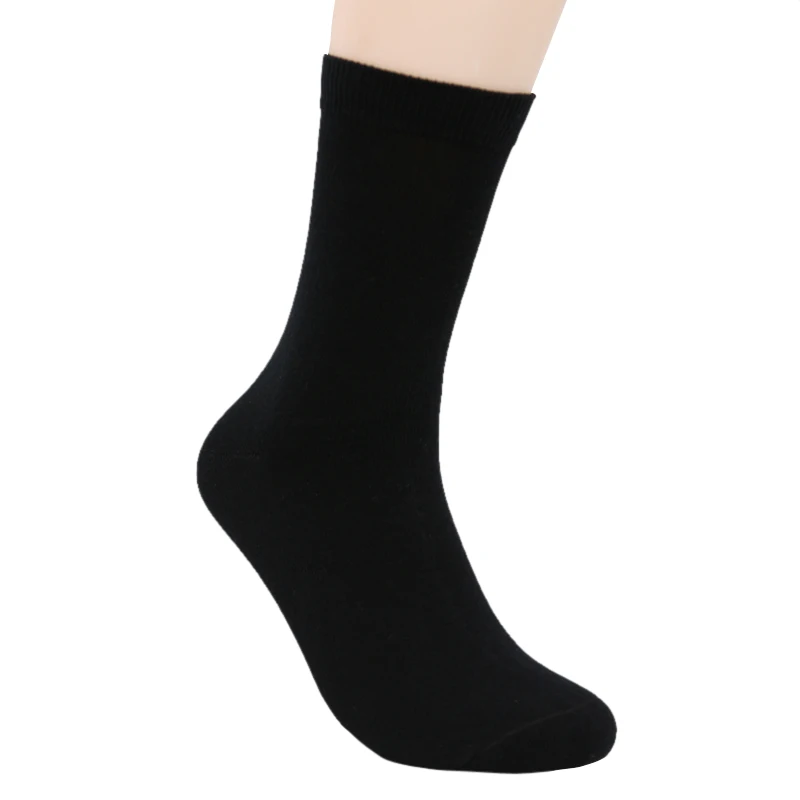 Eur40-44, Осень-зима, мужские высококачественные брендовые деловые хлопковые носки, мужские черные носки под платье, мужские длинные носки, 5 пар/лот - Цвет: Black