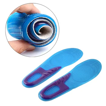 

1 Pair Silicone Anti-Slip Orthotic Arch Support Massaging Gel Soft Sport Shoe Insole Pad For Man Women