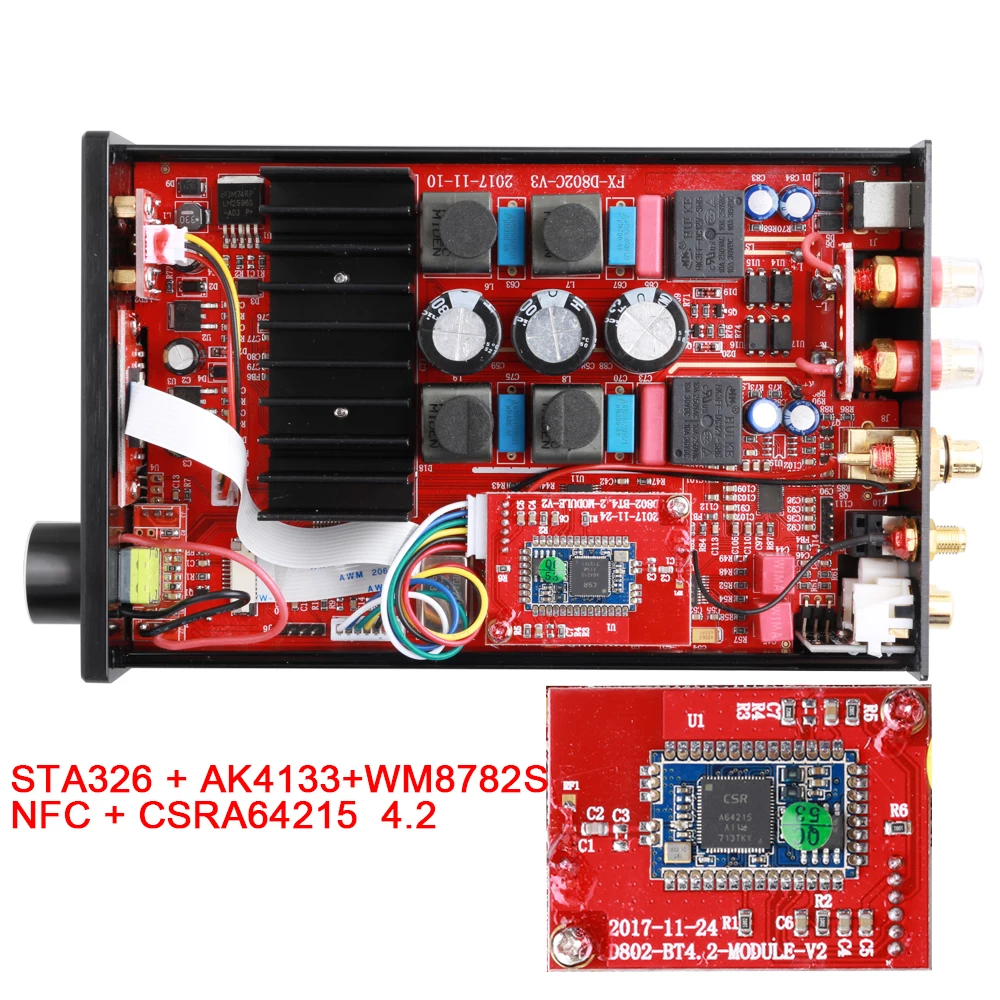 D802C PRO беспроводной Bluetooth 4 2 Поддержка APTX nfc usb/AUX/оптический/коаксиальный чистый
