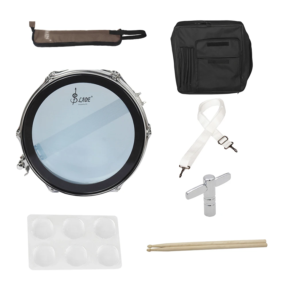 14" Snare Drum Kit with Drum Bag Strap Drumsticks Drumstick Bag Drum
