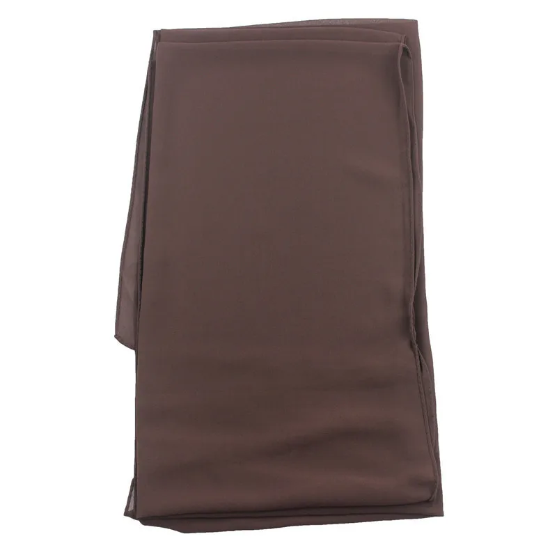 Малайзийский дизайн мгновенный простой две петли пузырьковый шифоновый шарф шали два лица хиджаб мусульманский 180*75 см нужно носить нижнее белье - Цвет: Brown