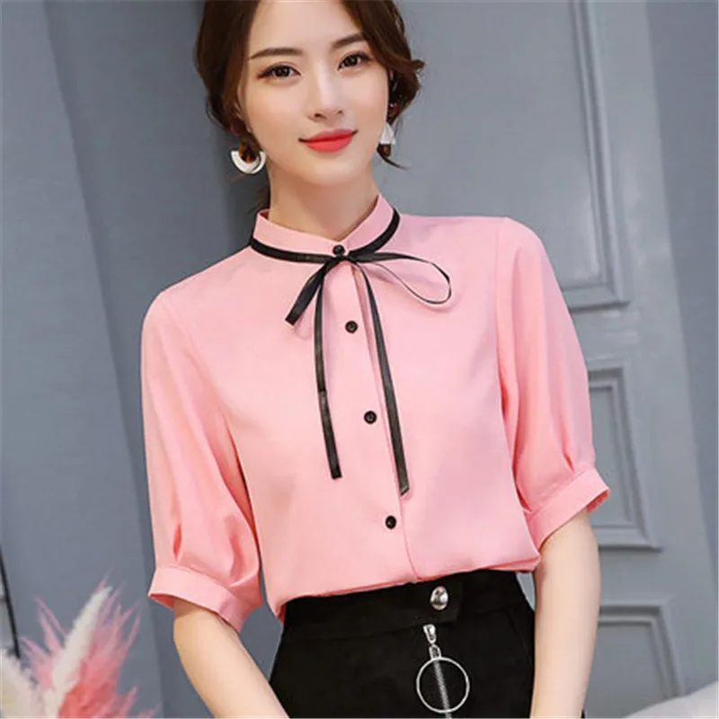 2018 Blouses For Women Summer Women Tops Short Sleeve Casual Chiffon