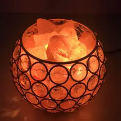 Ночник круглый шар форма здоровый образ жизни Гималайский натуральный кристалл соляная лампа очистки воздуха мебель для дома лампа