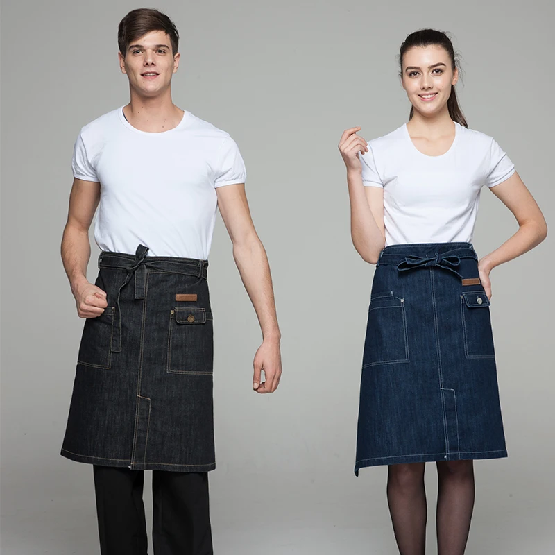 

CHECKEDOUT Restaurant Hotel Uniform Denim Waist Apron