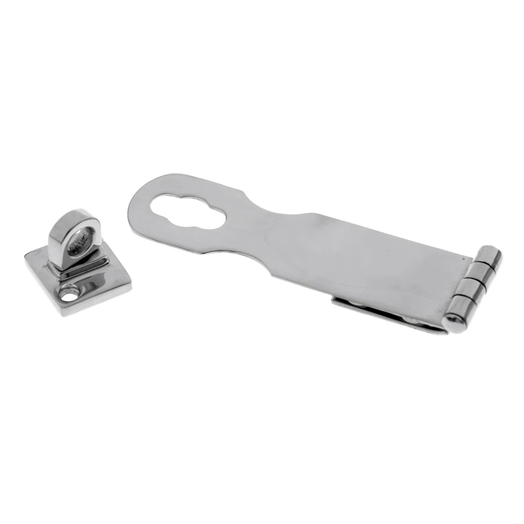 9.2cm Heavy Duty Marine Cast Swivel Lock Hasp Solid Stainless Steel Safety Swivel Lock Latch for Watercraft Boat Yacht Accessory