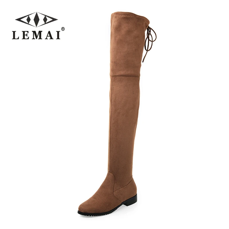 

LEMAI women's fashion winter thigh high boots,Faux Suede Slim Boots Sexy over the knee high women snow boots