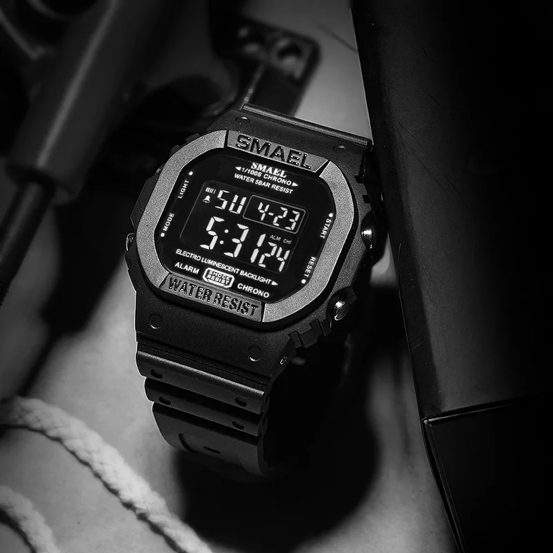 SMAEL спортивные часы светодиодные цифровые спортивные мужские часы водонепроницаемые цифровые часы 1801 мужские часы Relogios Masculino военные часы