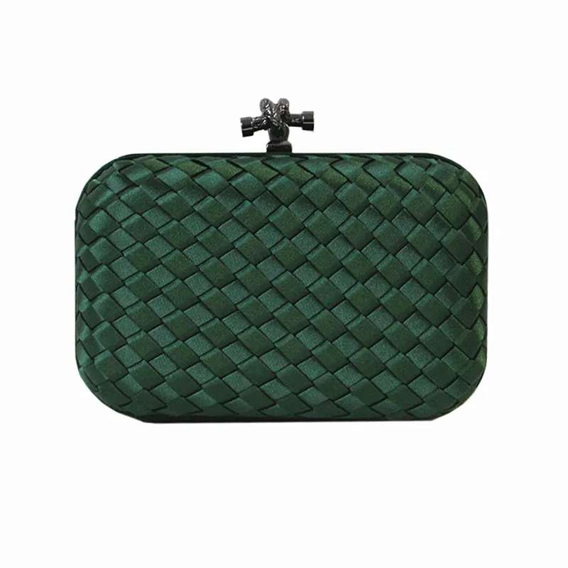 

2017 brand fashion vintage satin elegant banquet wallet hard hasp woman evening bag knitted rope casual female small cute Clutch