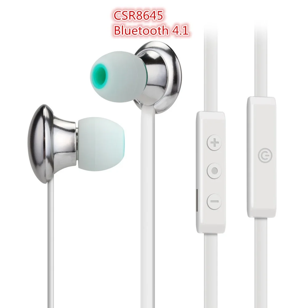 PIZEN металлические Bluetooth наушники с микрофоном CSR8645 APTX AAC водонепроницаемые HIFI наушники беспроводной спортивный наушник для бега и упражнений - Цвет: white
