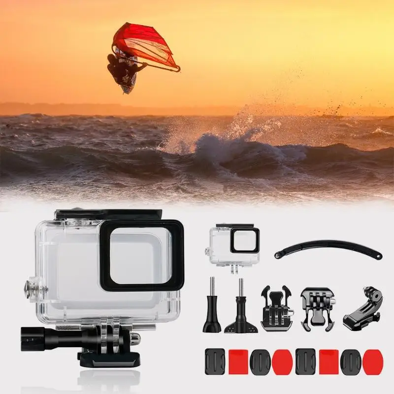 15 шт. водонепроницаемый чехол для шлема с автоспуском Gopro Hero 5 6 7 аксессуары экшн