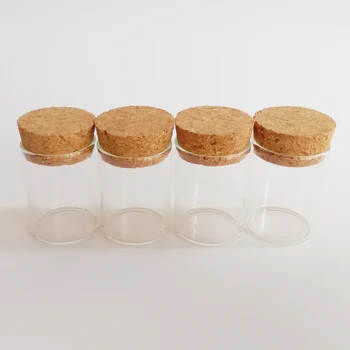 

25pcs/lot 15ml glass test tube 30*40mm clear cork stopper glass jar Storage bottle empty Drift wishing bottle