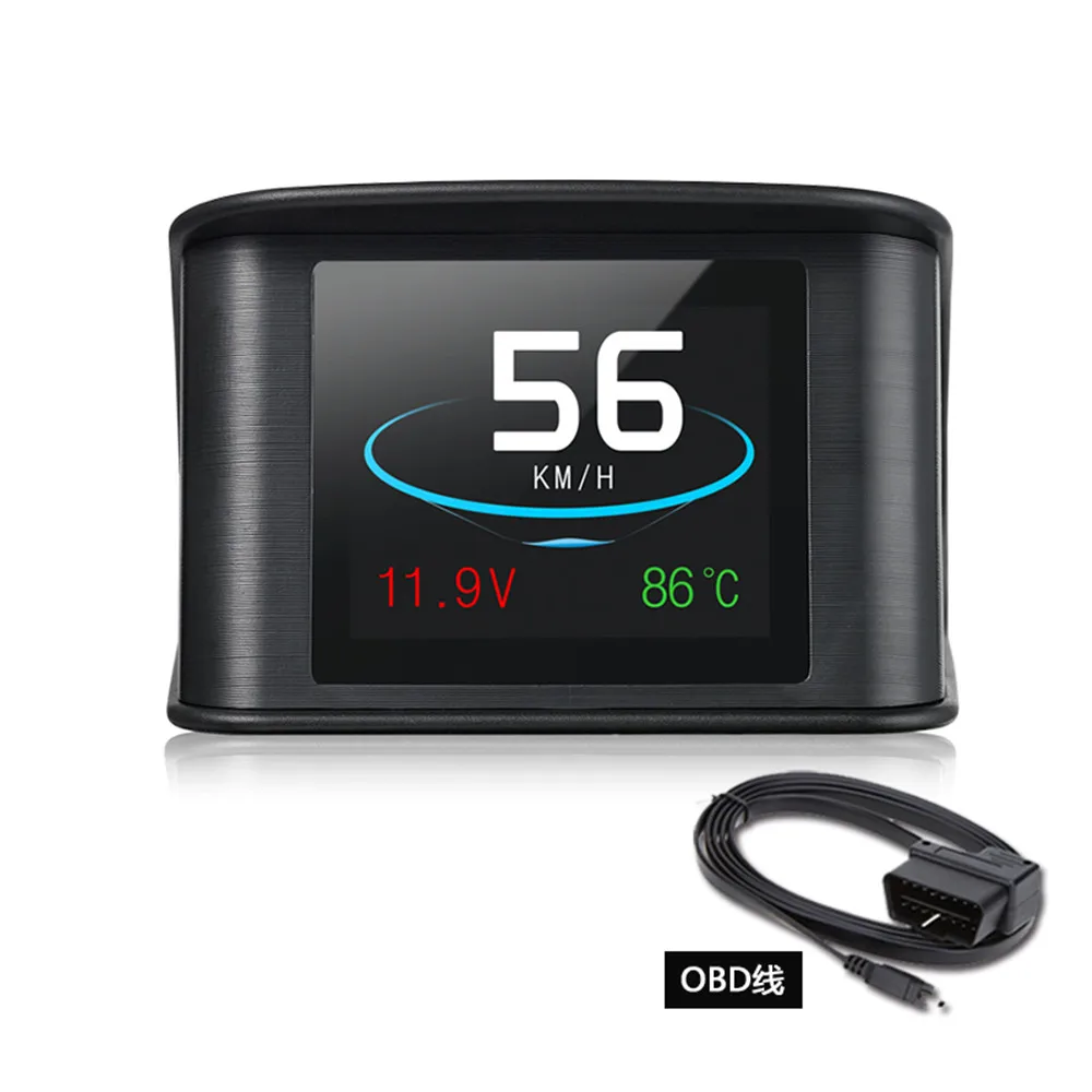 GEYIREN HUD ЖК дисплей Дисплей P10 Цифровой автомобиль OBD2 код читателя Overspeed усталость