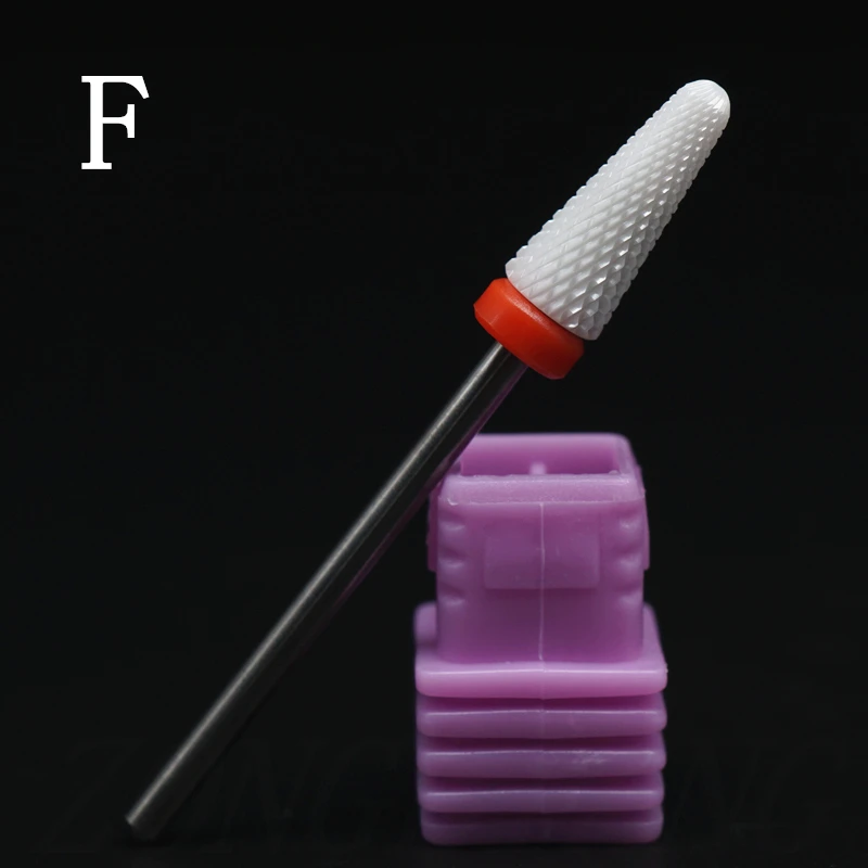 

Nail Art Tapered Bit - White Ceramic Nail Drill manicure machine accessories Nail Art Tools Electric Manicure Cutter Nail files
