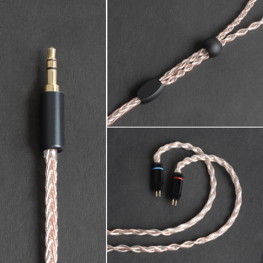 Okscc 0 78 мм 2PIN наушники обновленные кабели 8 ядер медь и серебро 3 5 разъем для TFZ en700pro
