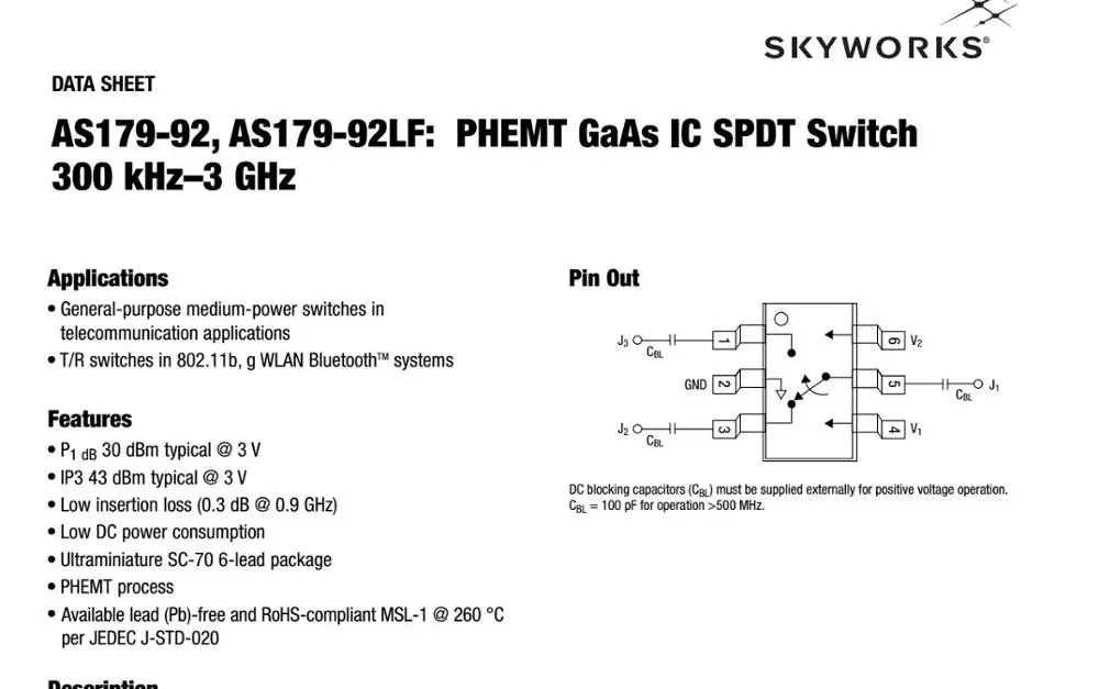 Переключатель DYKB SPDT RF 1 Вт частота (300 кГц 3 ГГц) для усилителя радиочастотного