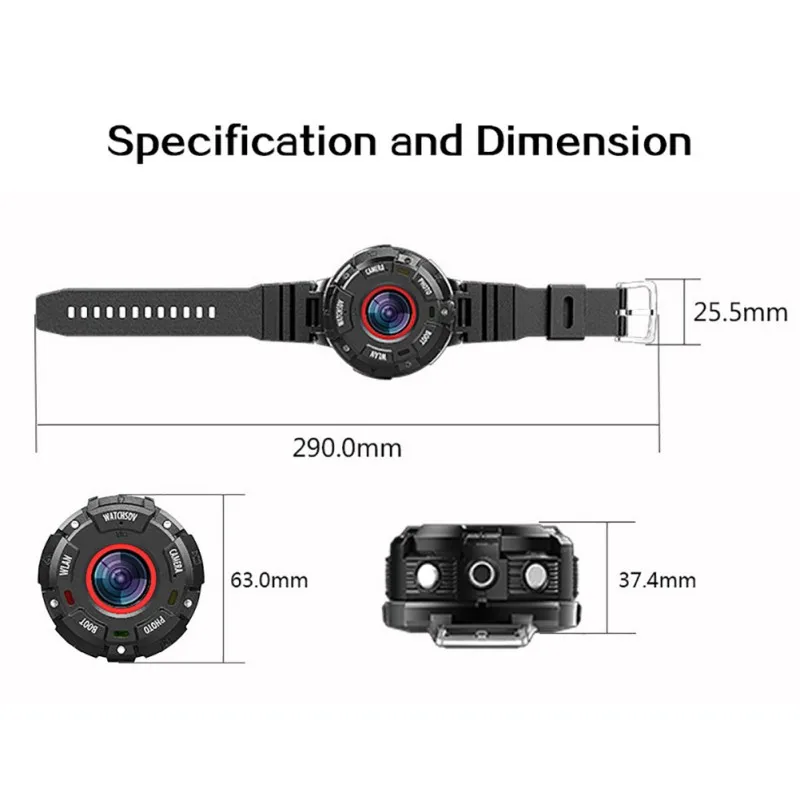  1080P Wasserdichte Auto DVR Wearable Und Abnehmbare Smart Sport Kamera Uhr Kamera APP Wifi Magnetis