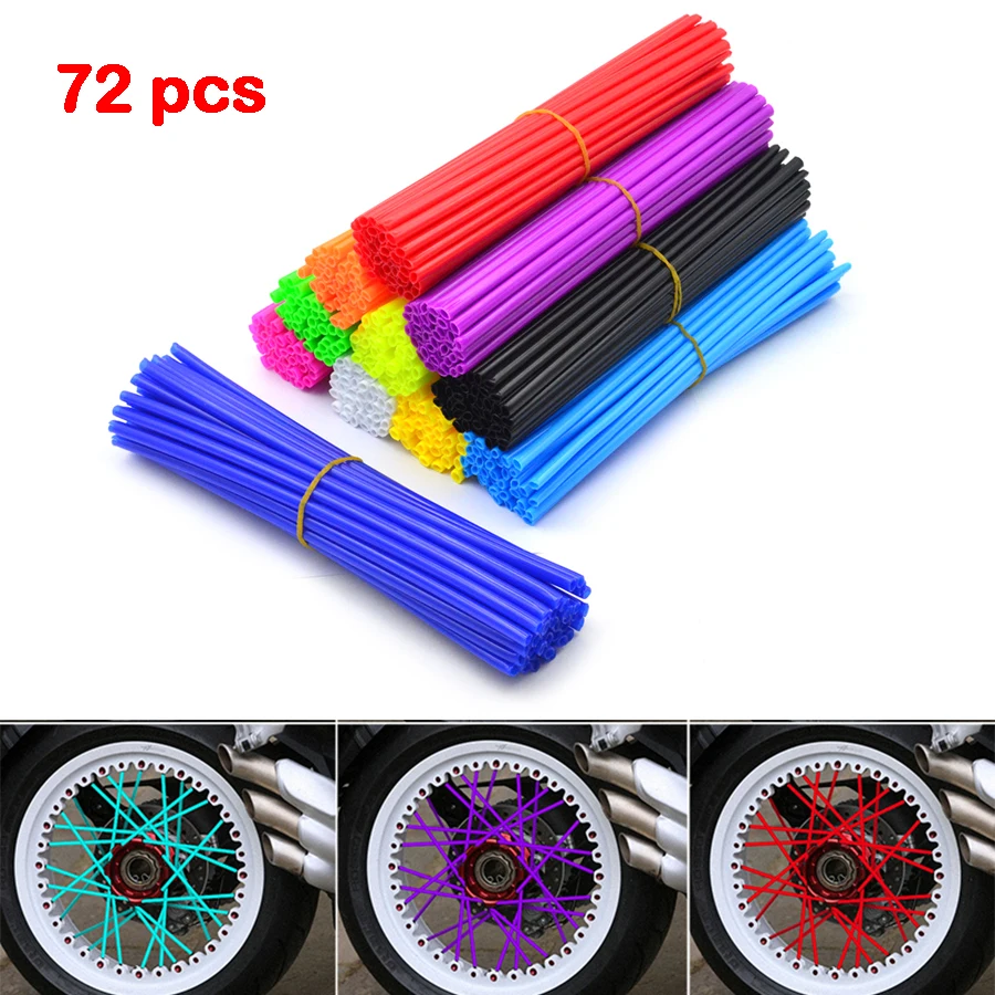 Moto Spoke Skins Wheel Rim Spoke Covers for  EXC SX 125 250 For KAWASAKI klx 250 KLX450R kx 85 125 for suzuki rmx 250 dr250