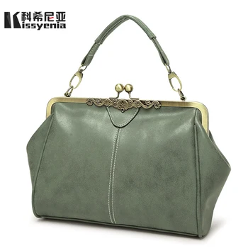

Kissyenia Leather Handbags for Women 2018 Lady Luxury Brand Designer Shoulder Bags Vintage Messenger bags Doctor Bag KS1031