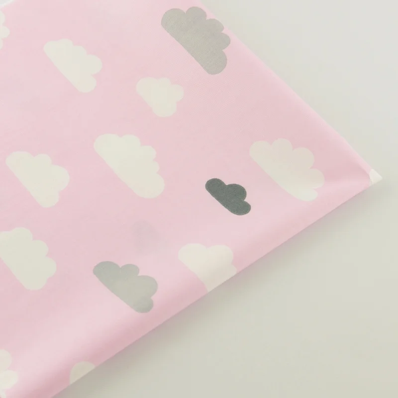 

Booksew Cotton Fabric Light Pink Clous Designs Telas Meter Cloth Home Textile Quilting Decoration Baby Bedding Scrapbooking