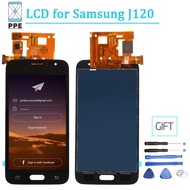 

For Samsung Galaxy J120 J120F/DS J120M J120H LCD Display Adjust Brighteness Touch Screen Assembly For J1 2016 J120Y J120H/DS