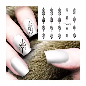 YZWLE 1 Sheet National Totem Designs DIY Decals Nails Art Water Transfer Printing Stickers For Nails Salon 169