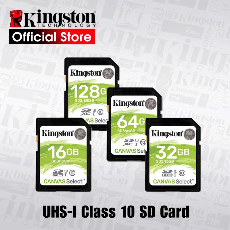 Kingston SD карта 128 Гб 64 Гб 32 Гб 16 Гб карта памяти класс 10 cartao de memoria SDHC SDXC uhs-i HD видео карта sd для камеры