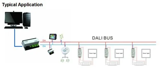 Dl108 высокое Напряжение ac90v-240v LED диммер контроллер DALI 1 канал 0 В-10 В или 1 В-10 В сигнала Выход, 5A