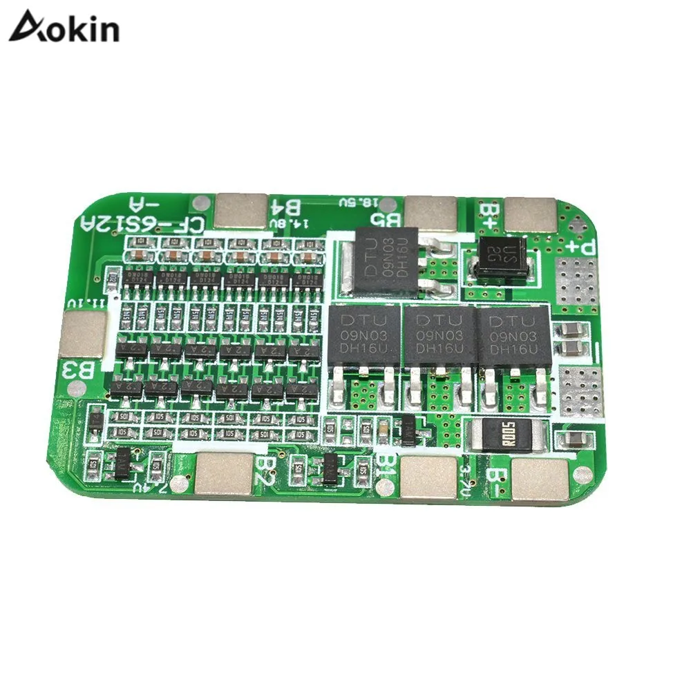 6S 15A 24V PCB плата защиты BMS для 6 Pack 18650 литий ионная литиевая батарея Cell Module diy