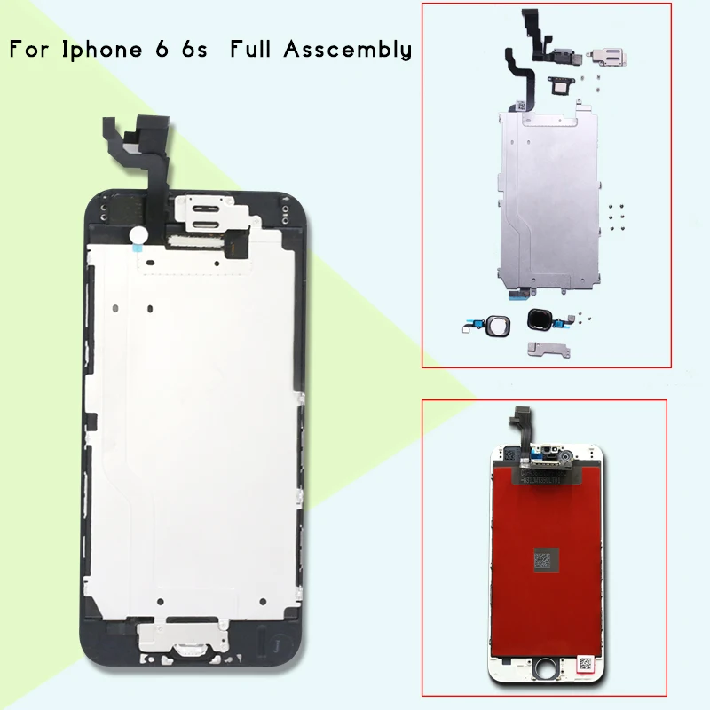 

1pcs LCD Screen For iPhone 6 6s Display Assembly Replacement with Original Digitizer with home button+front camera