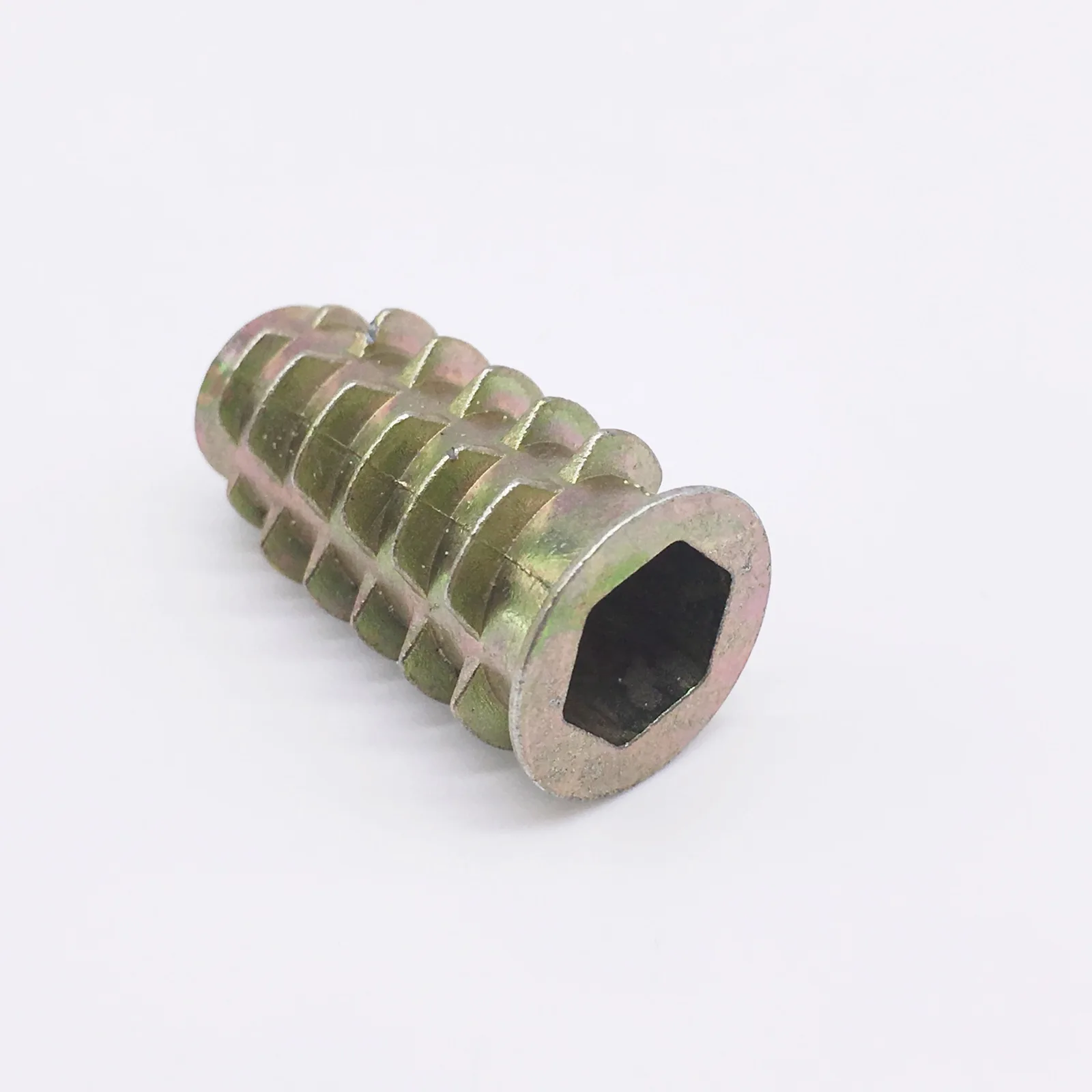 1/4 20x20mm Threaded Insert Nut Furniture Nuts For Wood Hex Socket