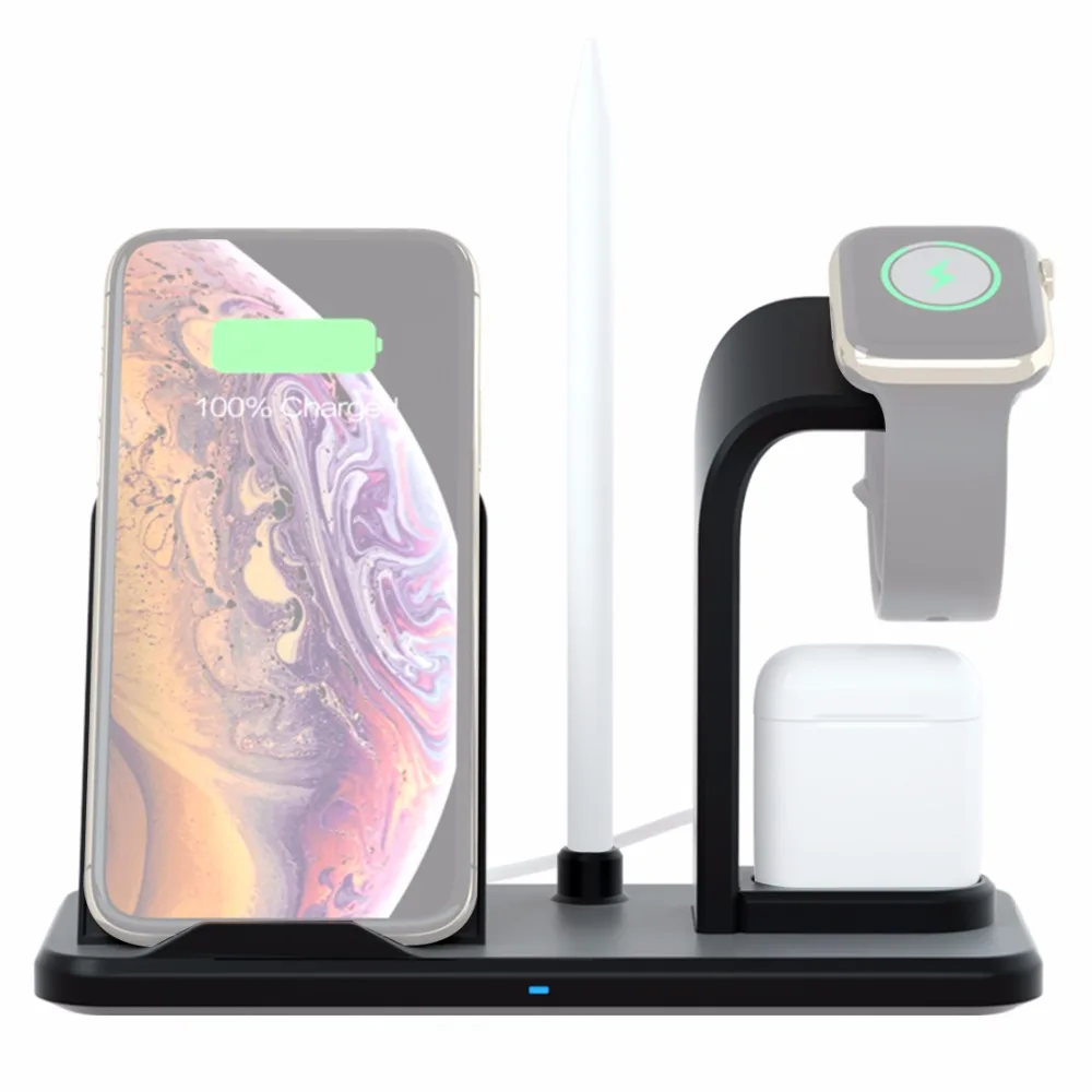 

New Split 3-in-1 Wireless Charger Bracket Fast Charging Plate Mount Kit with Type C Cable for Apple Watch /Mobile Phone /Headset