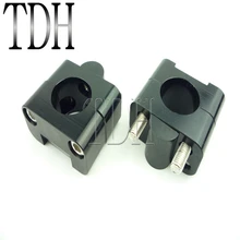 Пара 1-1/" алюминиевая заготовка мотоцикл руль стояки 28 мм бар зажимы универсальный для Honda Kawasaki Yamaha Harley кафе гонщик