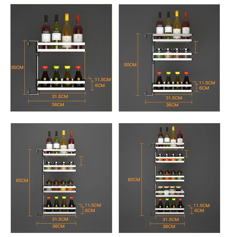 Вращающийся настенный стеллаж для хранения из нержавеющей стали 304, кухонная емкость для приправ, полка для хранения в ванной, Домашний Органайзер