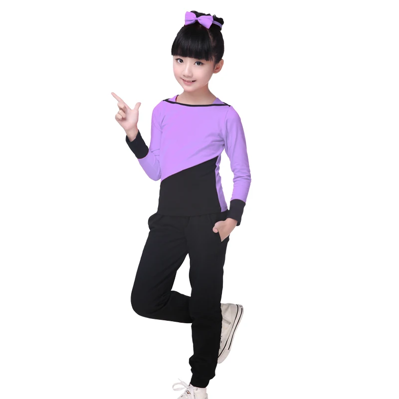 Buy Girls Kids Children Gymnastics Suits Long Sleeve