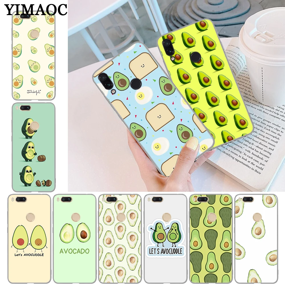 

YIMAOC avocado TPU Soft Phone Accessories Soft Silicone Case for Xiaomi Redmi Note 4 4A 4X 5 Plus 5A Prime 6 Pro 6A S2 7