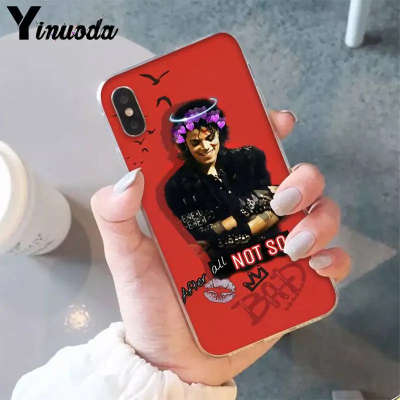 Yinuoda Майкл Джексон мягкий чехол для телефона iPhone 8 7 6 6S Plus X XSMAX 5 5S SE XR 10 Fundas Capa 11 11pro 11promax - Цвет: A4