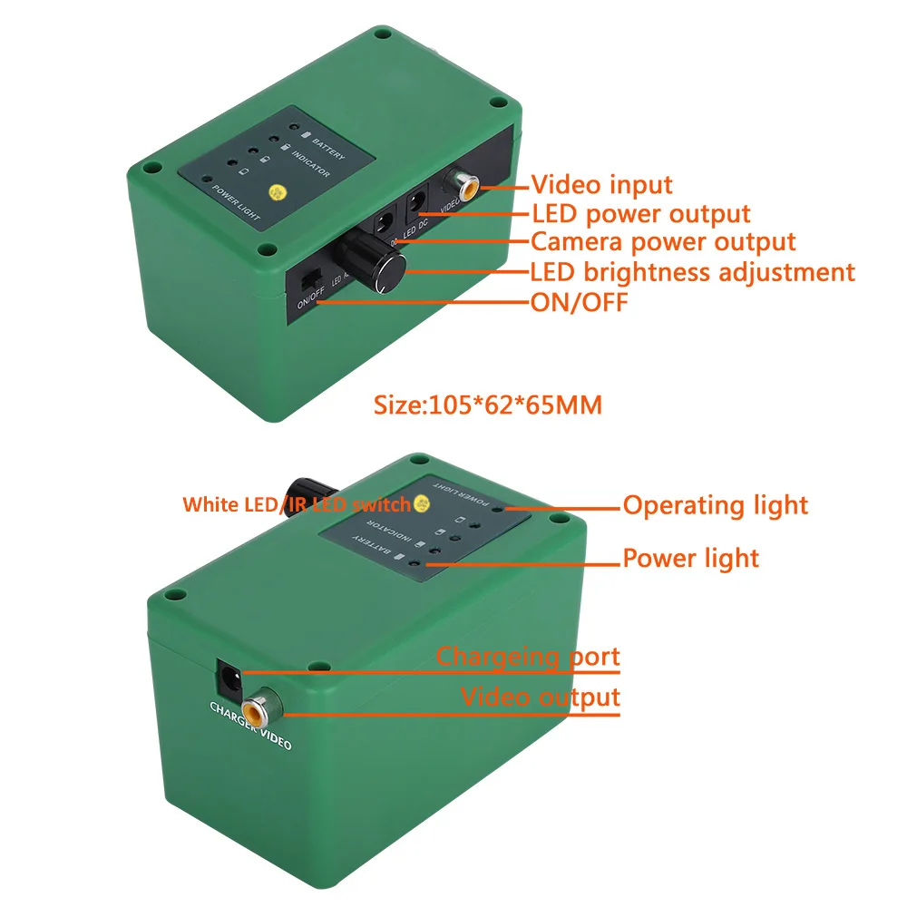 PDDHKK 7 ''TFT монитор 1000 TVL Подводное ночное видение 15 шт белые светодиоды +