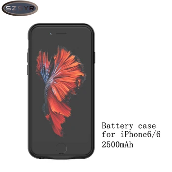 

New Charger Battery Case Pack Cover Case For iPhone 6 6S External Battery Charging Power Bank for iphone 2500mAh Freeshipping