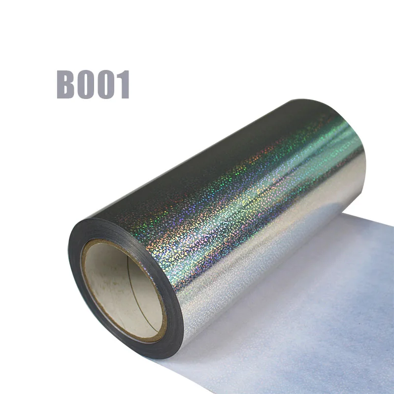 

Free shipping 1 sheet 25cmx100cm hologram Heat Transfer Vinyl Laser Silver Iron on Film HTV T-shirt