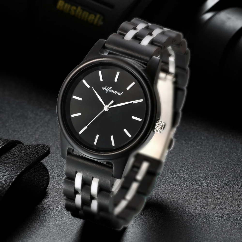 

2019 new shifenmei wooden quartz watch Fashion Men's Women's Watch Neutral Quartz Wrist watch reloj hombre elojes hombre