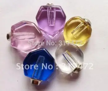 

Freeshipping 100pcs Name On Rice Grain Pendant Perfume Crystal Glass Necklace Vial wish glass bottle can choose color