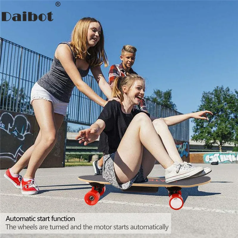 

Daibot Electric Scooter For Kids Four Wheel Electric Scooters 24V 150W Wireless Remote Portable Mini Electric Scooter Skateboard