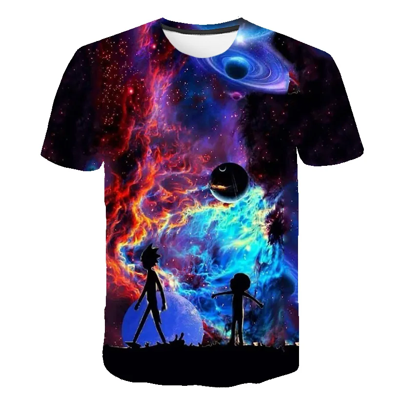

2019 Hot Sale Rick and Morty t shirt Galaxy tshirt Men t-shirt 3D Tops&Tees Funny Short Sleeve Shirts Streetwear Cloth Drop ship
