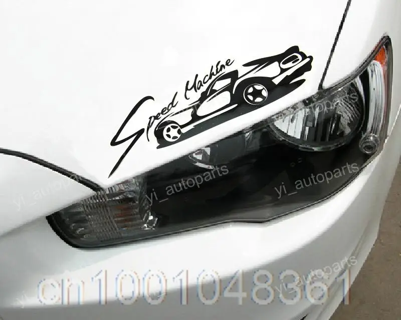 Speed Personalized Car Headlight Taillight Eyebrow Decal Sticker Vinyl 13.5" X 4.5" Light Brow