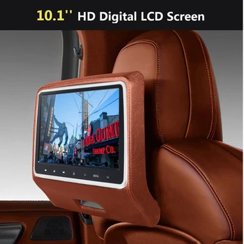 

10.1'' Car LCD Video Headrest Monitor SD USB MP5 Radio CD DVD Player IR/FM Game