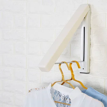 

Portable Stainless Steel Wall Hanger Retractable Indoor Clothes Hanger Magic Foldable Drying Rack Waterproof Clothes Towel Rack